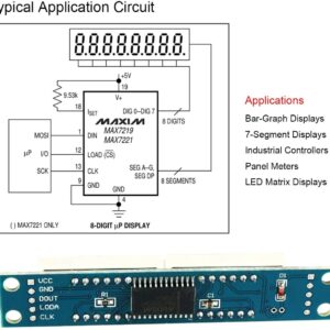 DEVMO 4pcs 8-Digit 7 Segment Module MAX7219 8 Bit Digital Segment Tube LED Display Module Supports Cascade Eight Bit Serial 3 IO Ports Compatible with Ar-duino MCU/51/AVR/STM32