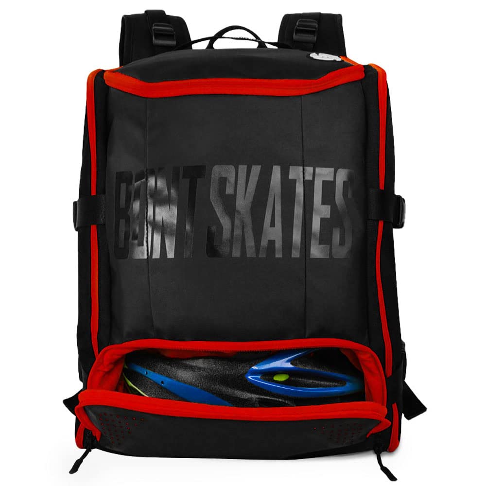 Bont Skates - Multi Sport Skate Backpack Travel Bag - Inline Ice Roller Speed Skating (Red)