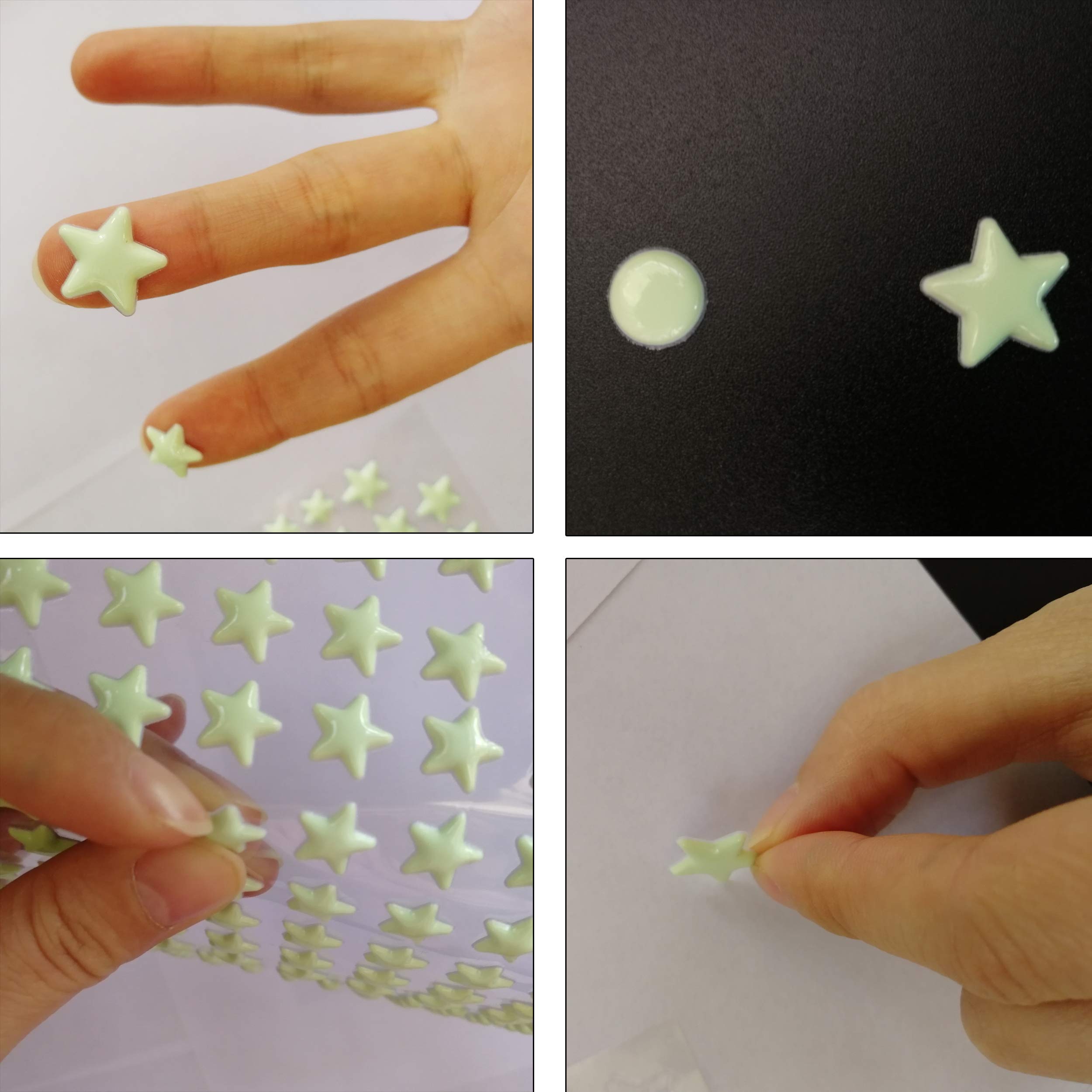 1230 PCS Ultra Glow in The Dark Stars Wall Stickers, 3D Adhesive Dots Decor Starry Sky Decor for Kids Bedroom or Birthday Gift,Beautiful Wall Decals