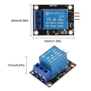 1 Channel Relay Shield Module, 3PCS DC 5V Indicator Light LED Module for Arduino R3 MEGA 2560 1280 ARM PIC AVR STM32 Raspberry Pi MCU DSP Official Boards Shield (3PCS)