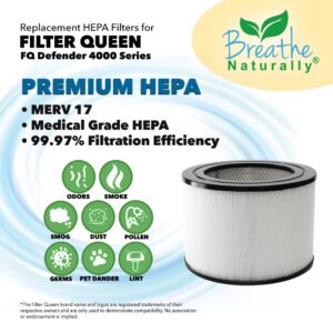 Replacement Hepa Filters + 6 Carbon Filters for Filter Queen Defender 4000 Series Air Purifiers (2 Hepa : 6 Carbon)