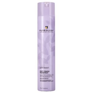 pureology style + protect soft finish hairspray | for color-treated hair | flexible hold, non-drying hairspray | silicone free | vegan | updated packaging | 11 oz.|