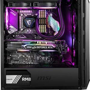 MSI MPG GUNGNIR 110R - Premium Mid-Tower Gaming PC Case - Tempered Glass Side Panel - 4 x ARGB 120mm Fans - Liquid Cooling Support up to 360mm Radiator - Two-Tone Design