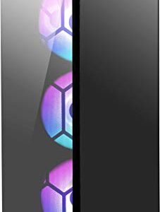 MSI MPG GUNGNIR 110R - Premium Mid-Tower Gaming PC Case - Tempered Glass Side Panel - 4 x ARGB 120mm Fans - Liquid Cooling Support up to 360mm Radiator - Two-Tone Design