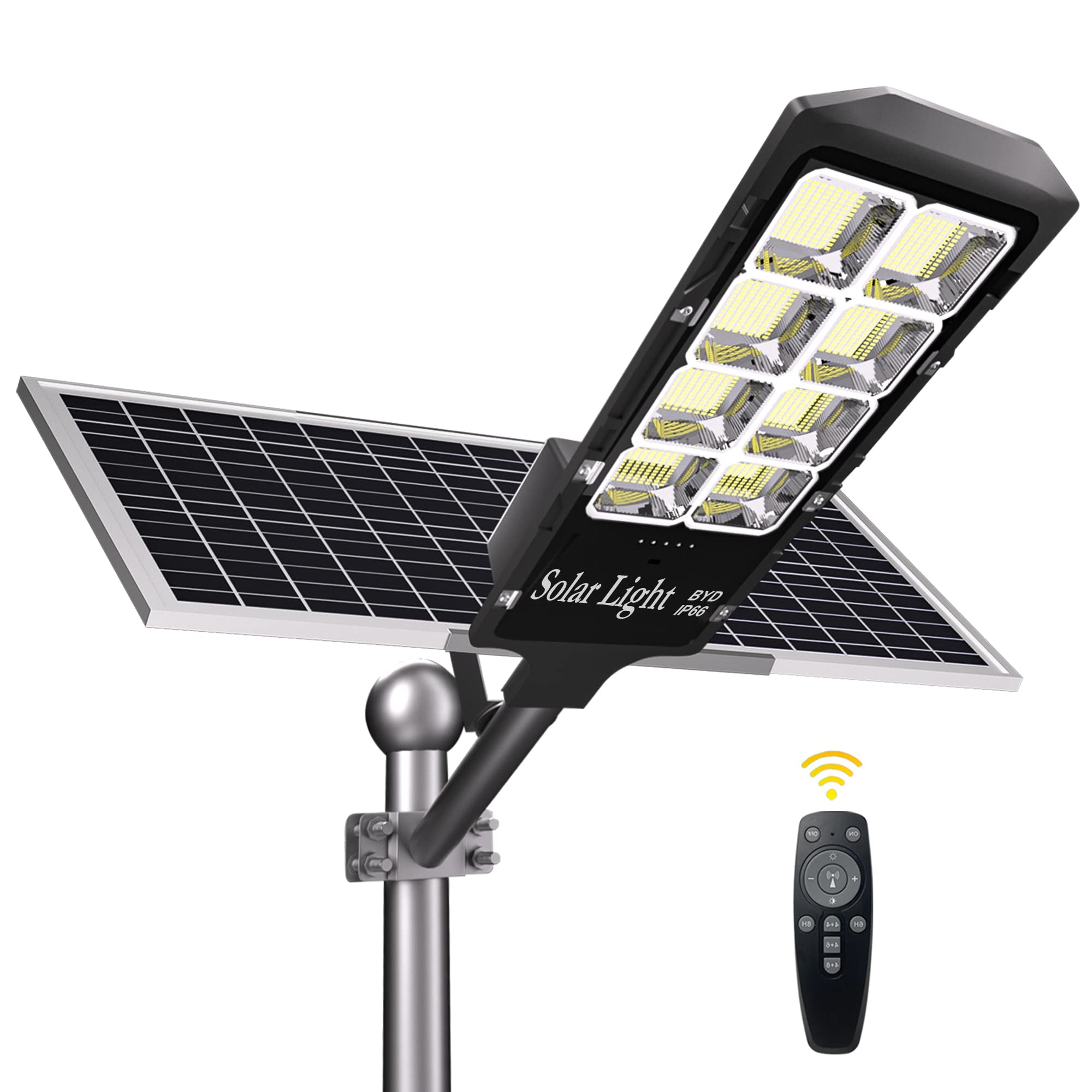 1200W Solar Street Lights Outdoor,42000 Lumens Daylight Solar Led Light with Remote Control,Dusk to Dawn Solar Security Flood Lights