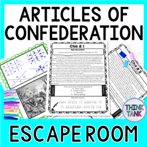 articles of confederation escape room - first constitution - shays rebellion