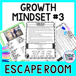 growth mindset #3 escape room - back to school