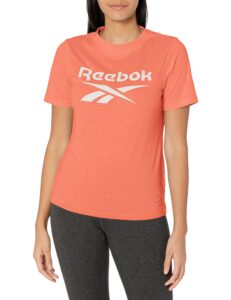 reebok training essentials graphic t-shirt, twisted coral, s
