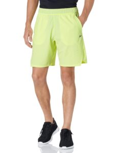 reebok men's les mills shorts, vibrant green energy glow, m