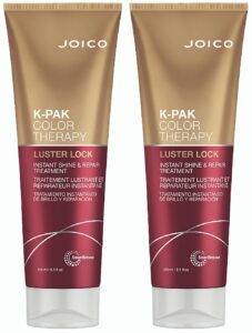 k-pak color therapy luster lock instant shine & repair treatment | for color-treated hair | boost color vibrancy | repair breakage | with keratin & argan oil | 8.5 fl oz (pack of 2)