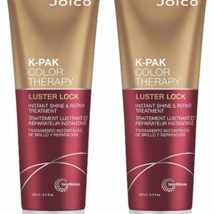 K-PAK Color Therapy Luster Lock Instant Shine & Repair Treatment | For Color-Treated Hair | Boost Color Vibrancy | Repair Breakage | With Keratin & Argan Oil | 8.5 Fl Oz (Pack of 2)
