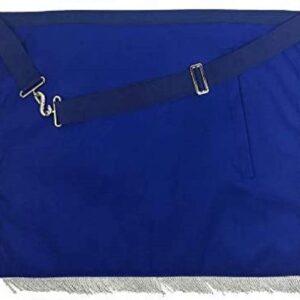 Masonic Blue Lodge G Master Mason Silver Machine Embroidery Freemasons Apron (Lambskin)