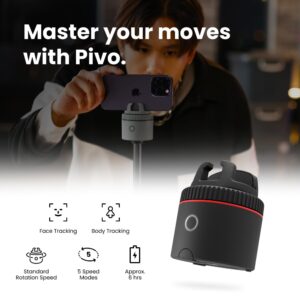 Pivo Pod Classic Auto Face Tracking Phone Holder, 360° Rotation, Content Creator Essentials for Fitness Tracker with Remote Control