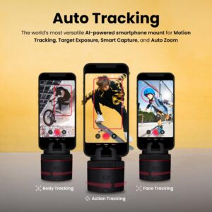 Pivo Pod Classic Auto Face Tracking Phone Holder, 360° Rotation, Content Creator Essentials for Fitness Tracker with Remote Control