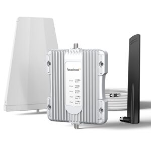 amazboost cell phone booster for home -up to 2,500 sq ft, cell phone signal booster kit, all u.s. carriers -compatible with verizon, at&t, t-mobile, sprint & more-5g 4g lte 3g fcc approved