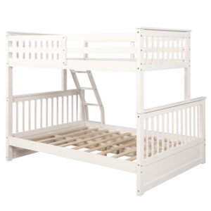 Twin-Over-Full Bunk Bed with 2 Drawers, Twin Bunk Bed with Ladders, Bunk Bed for Kids, Teens Bedroom, Guest Room Furniture