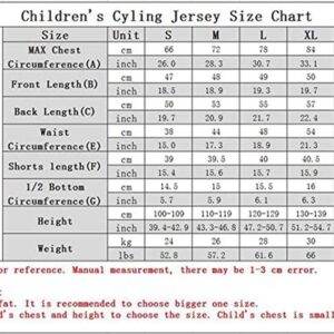 JPOJPO Cycling Bike Shorts Children Bicycle Riding Half Pants 4D Gel Padded Cycle Wear Tights M