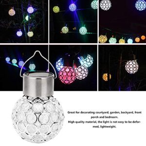 Ymiko Solar Lights Outdoor, LED Solar Hanging Light Waterproof Solar Powered Lights with 7 Color Decoration Lighting for Party, Garden, Home