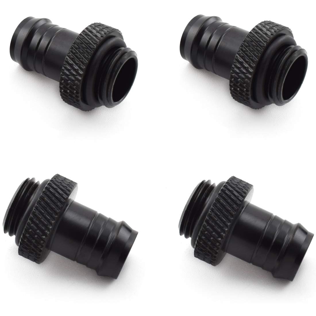 SDTC Tech 4-Pack G1/4" to 3/8" Barb Fitting for Soft Tubing, PC Water Cooling System Soft Tube Connectors