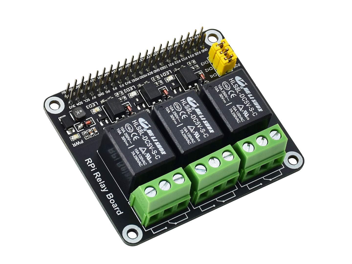 Ingcool Compatible with Raspberry Pi Expansion Board Power Relay Module Kits for Raspberry Pi 4B/3B+/3B/2B/ A+/B+ 5A 250V AC/ 5A 30V DV