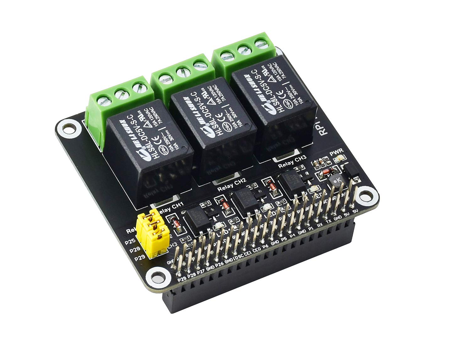 Ingcool Compatible with Raspberry Pi Expansion Board Power Relay Module Kits for Raspberry Pi 4B/3B+/3B/2B/ A+/B+ 5A 250V AC/ 5A 30V DV