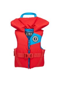 mustang survival - youth foam pfd - imperial red, youth (55 lbs - 88 lbs)