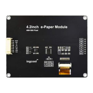 Ingcool 4.2inch e-Ink Display Module, 400x300 Resolution Two-Color E-Paper Display epaper Screen Compatible with Raspberry Pi,Arduino,Nucleo SPI Interface Support Full Refresh