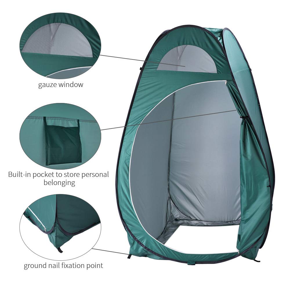 Kcelarec Camping Pop Up Privacy Shower Tent, Portable Outdoor Shower Tent for Camping, Biking, Toilet, Shower, Beach and Changing Room