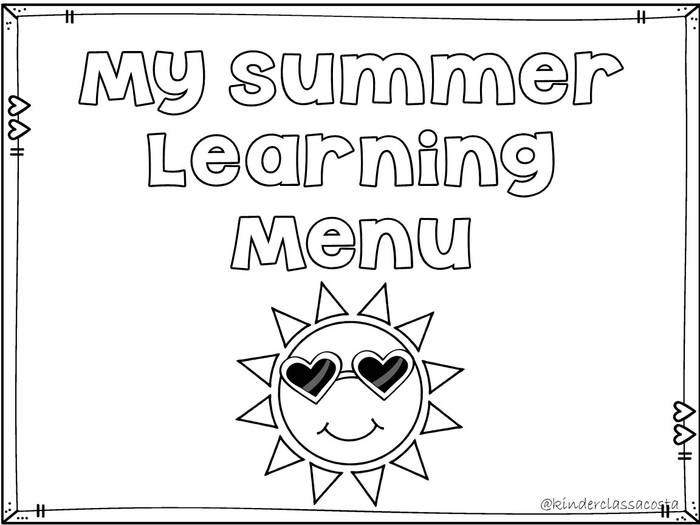 Summer Learning Menu