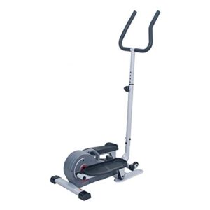sunny health & fitness magnetic standing elliptical with handlebars - sf-e3988, grey