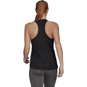 adidas Women's AEROREADY Designed 2 Move Logo Sport Tank Top, Black/White, Large