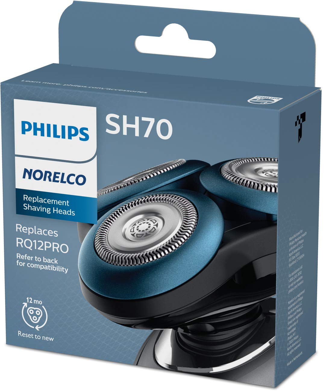 Philips Norelco Shaving Head for Shaver Series 7000, SensoTouch 3D and Arcitec Shavers, SH70/72