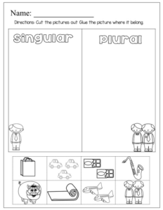 singular and plural worksheets