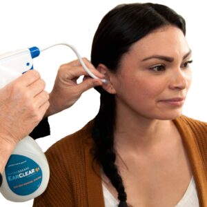 Ear Cleaning Kit by Nuance Medical EarClear Rx - Ear Wax Cleaning System for Adults & Kids- Flexible Tip Kit with Otoscope Penlight, Basin and 3 Disposable Tips and Microfiber Towel