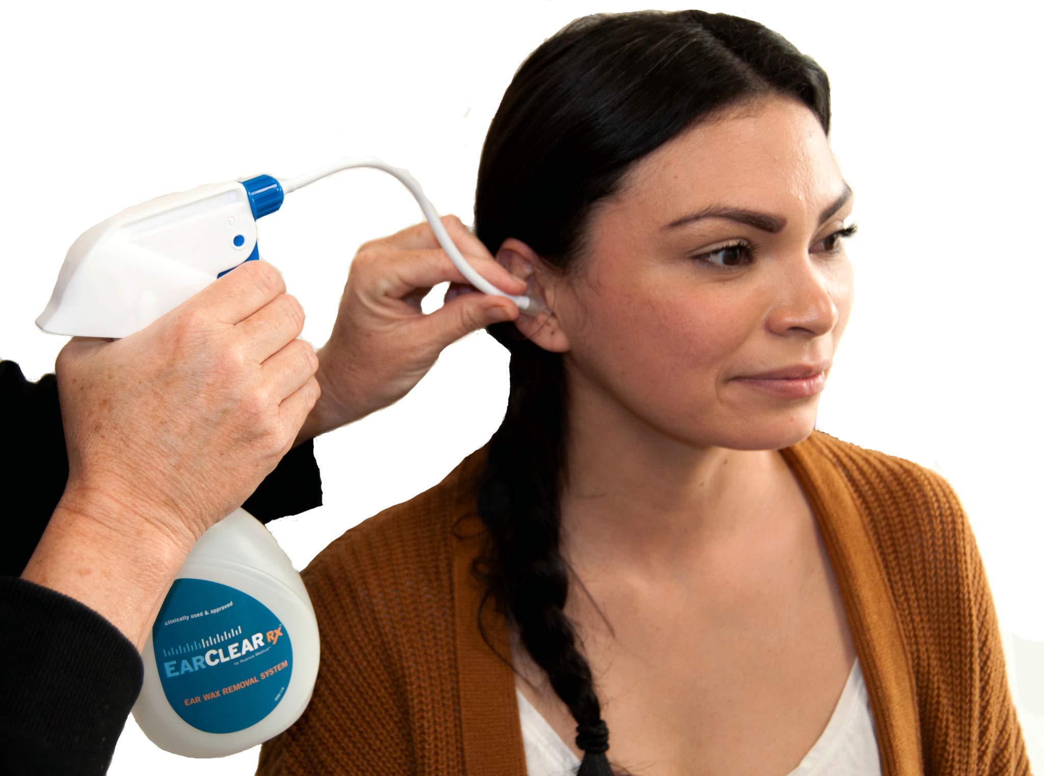 Ear Cleaning Kit by Nuance Medical EarClear Rx - Ear Wax Cleaning System for Adults & Kids- Flexible Tip Kit with Otoscope Penlight, Basin and 3 Disposable Tips and Microfiber Towel