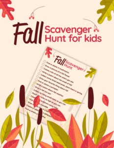 fall scavenger hunt for kids