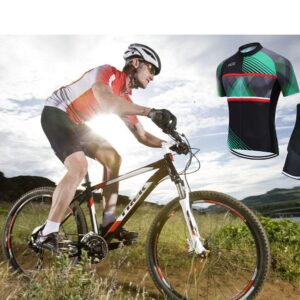 Men's Cycling Jersey,Bicycle Short Sleeve Breathable Cycling Shorts Set Quick Dry Blue