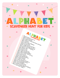 alphabet scavenger hunt for kids