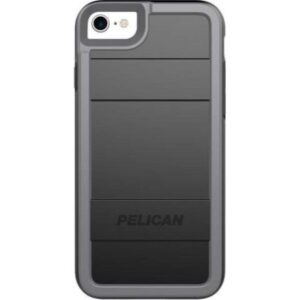 pelican - certified anti-microbial iphone se (2020)/8/7 case - protector series - black/gray w/micropel