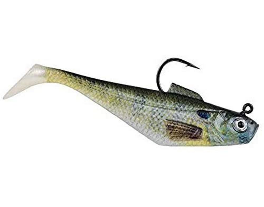 Berkley PowerBait Pre-Rigged Swim Shad Fishing Bait, HD Bluegill, 4in | 10cm, Irresistible Scent & Flavor, Realistic Profile, Ready-to-Fish, Ideal for Bass, Walleye, Pike and More