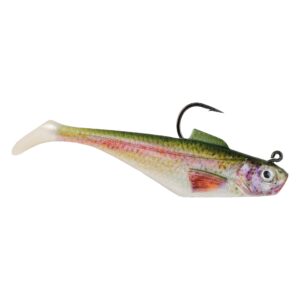 berkley powerbait pre-rigged swim shad fishing bait, hd rainbow trout, 2in | 5cm, irresistible scent & flavor, realistic profile, ready-to-fish, ideal for bass, walleye, pike and more