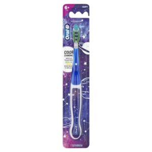 oral-b cross action kids toothbrush, soft bristles, ages 6+, 1 count
