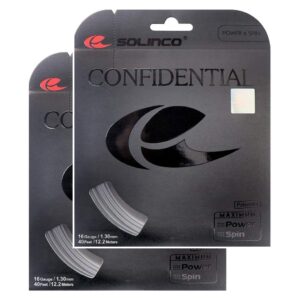 solinco confidential tennis string - 2 pack - 16 (1.30)
