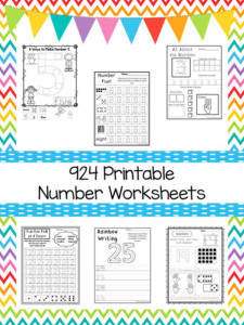 924 printable number worksheets