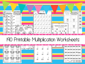 190 printable multiplication worksheets