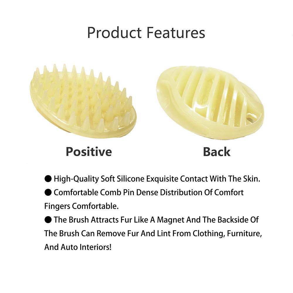 Ultra-Soft Silicone Pet Massage Brush,Great for The Bath Deshedding and Massaging & Grooming Your Pet - for Dogs and Large pets(Large)