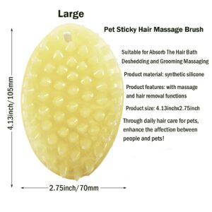 Ultra-Soft Silicone Pet Massage Brush,Great for The Bath Deshedding and Massaging & Grooming Your Pet - for Dogs and Large pets(Large)