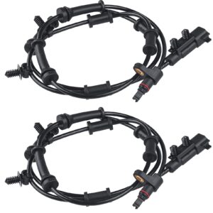 wmphe 2 pcs abs wheel speed sensor compatible with jeep wrangler 3.6l 3.8l 2007 2008 2009 2010 2011 2012 2013 2014 2015 2016 2017, replacement for 68003281ac 68003281aa, front left & right abs sensors