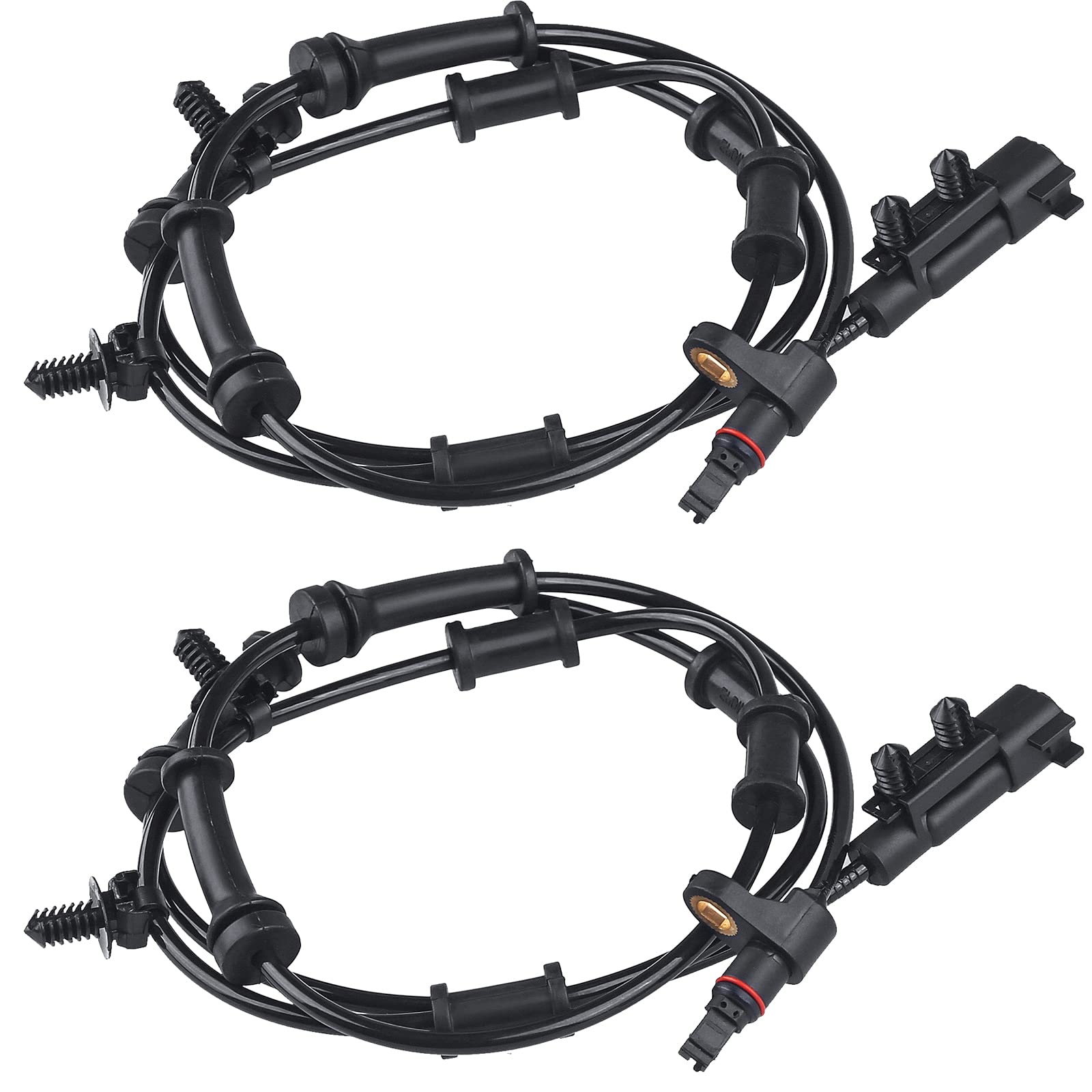 WMPHE 2 Pcs ABS Wheel Speed Sensor Compatible with Jeep Wrangler 3.6L 3.8L 2007 2008 2009 2010 2011 2012 2013 2014 2015 2016 2017, Replacement for 68003281AC 68003281AA, Front Left & Right ABS Sensors