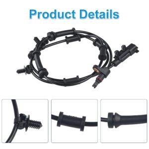 WMPHE 2 Pcs ABS Wheel Speed Sensor Compatible with Jeep Wrangler 3.6L 3.8L 2007 2008 2009 2010 2011 2012 2013 2014 2015 2016 2017, Replacement for 68003281AC 68003281AA, Front Left & Right ABS Sensors